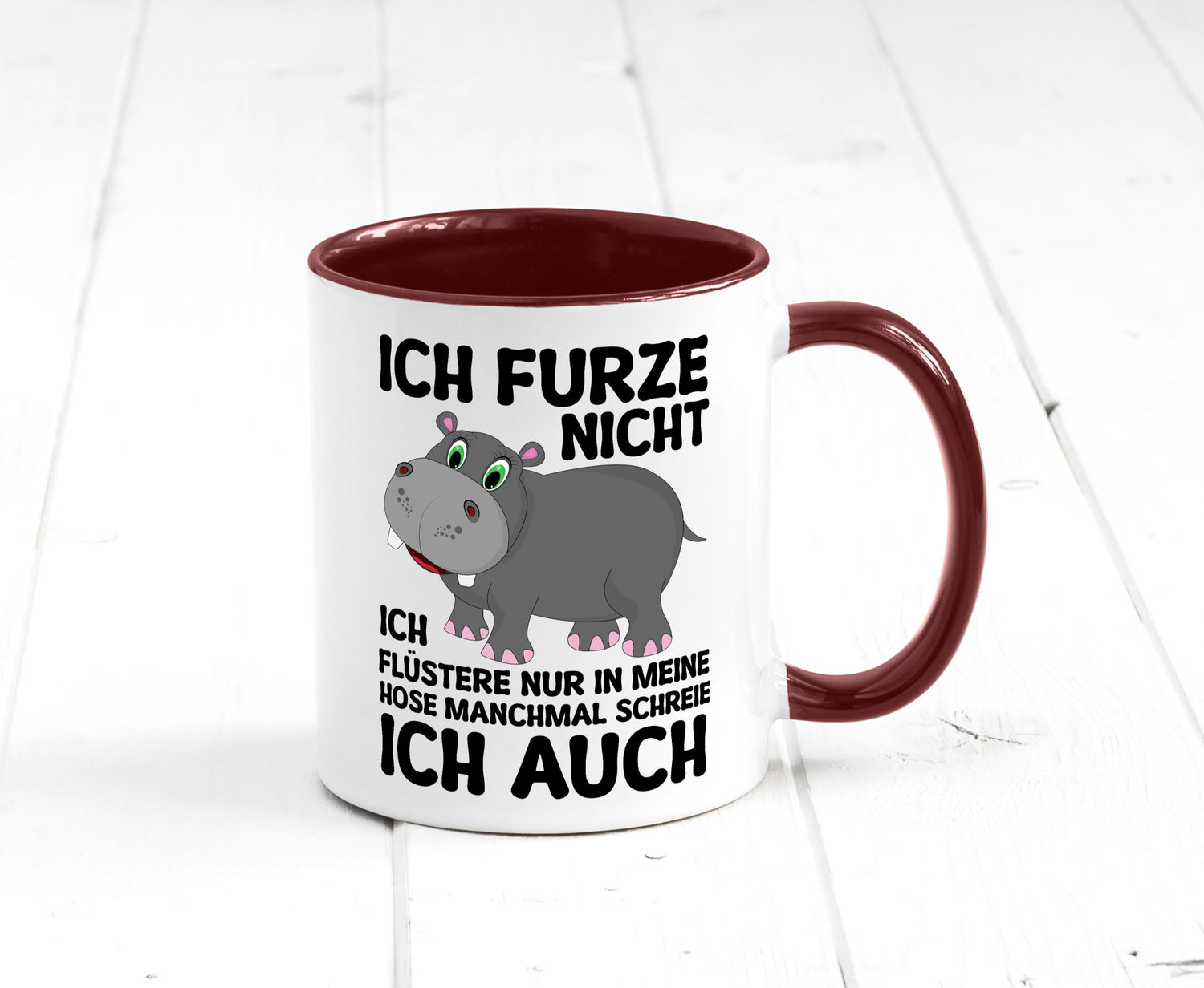 Ich furze nicht | furznilpferd v2 Humor Geschenkidee Tasse