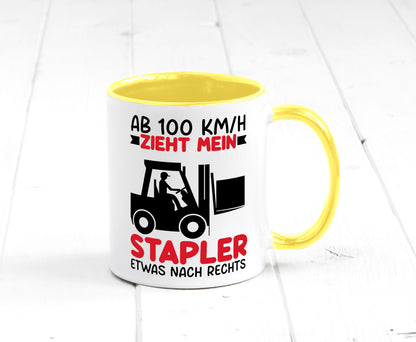 Stapler zieht nach Rechts | Staplerfahrer Arbeit Geschenkidee Kollegen Büro
