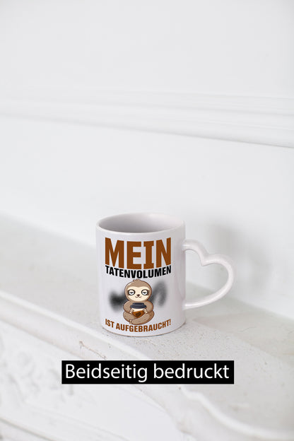 Mein Tatenvolumen ist aufgebraucht | Büro Guten Morgen Geschenkidee Arbeit