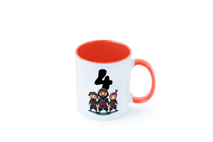 4. Geburtstag | 4 Jahre Ninja lustig Geschenkidee Geschenk Tasse
