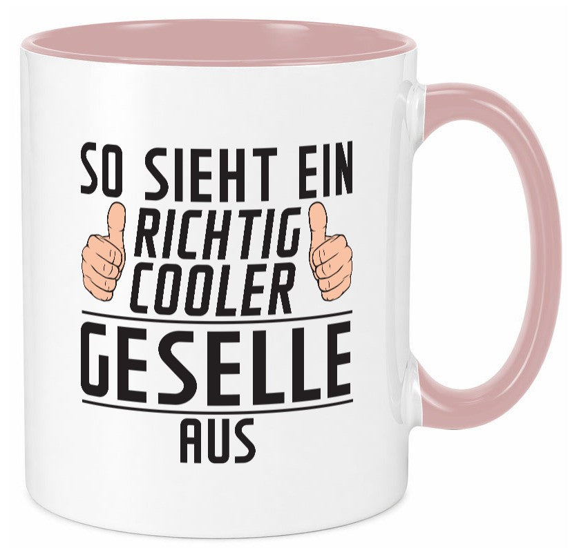 Richtig Cooler Geselle | Handwerker lustiger Spruch Geschenk Humor Geschenkidee Tasse