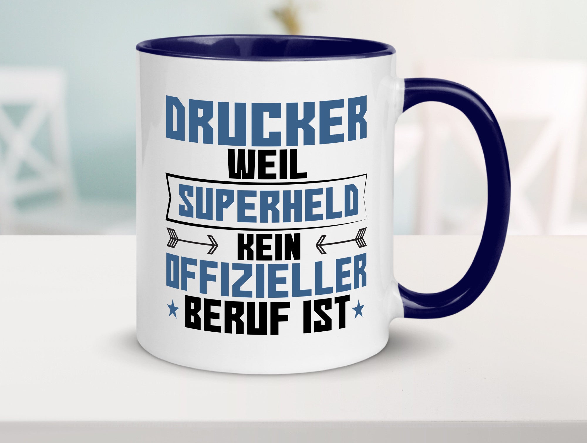 Superheld Drucker | Druckerei Print Medien Humor Geschenkidee Tasse