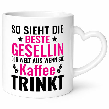 Kaffee trinkt: Gesellin | Handwerkerinnen lustig Humor Geschenkidee Geschenk