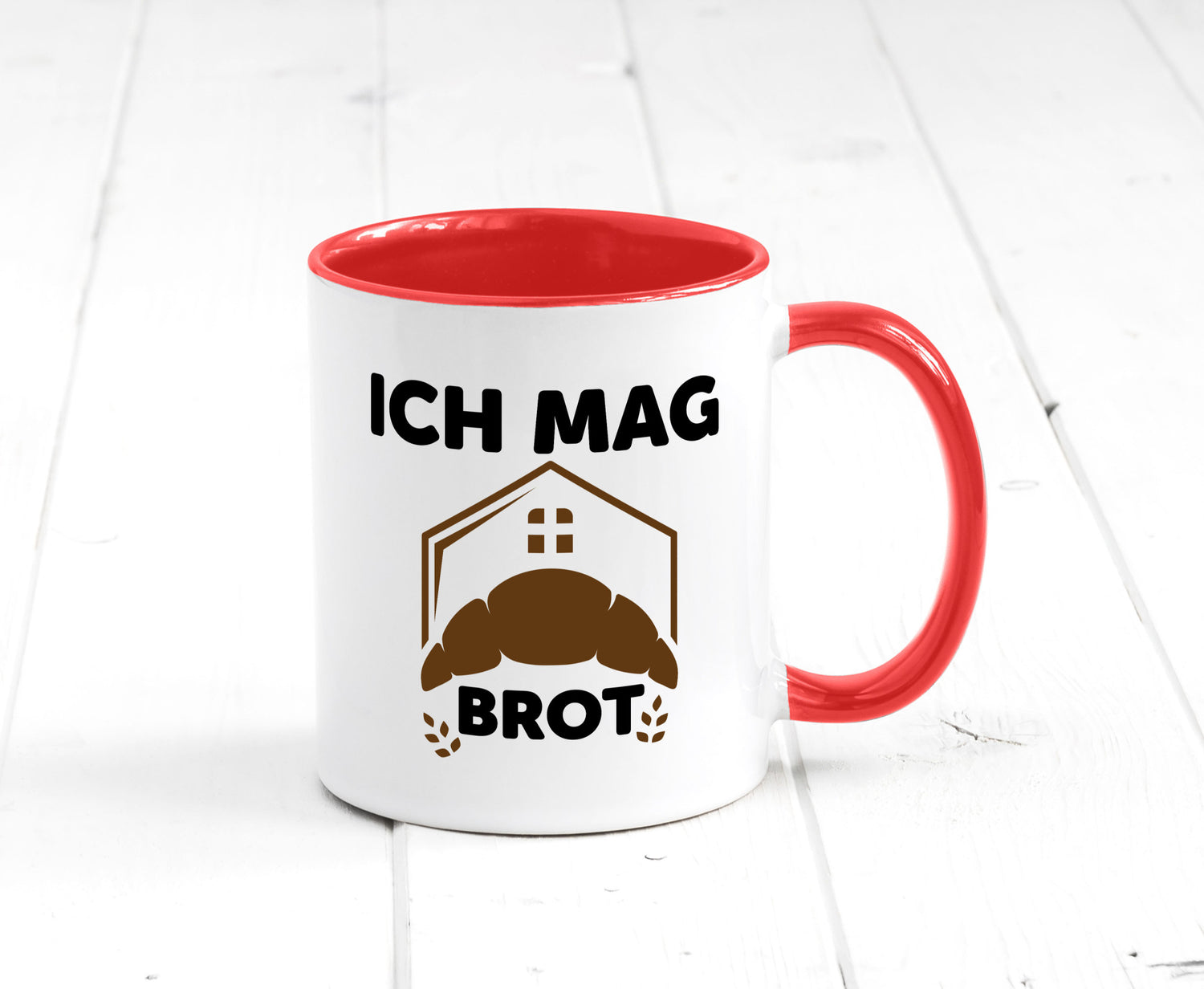 Ich mag Brot | Bäcker backen lustiger Spruch Geschenk Humor Geschenkidee Tasse