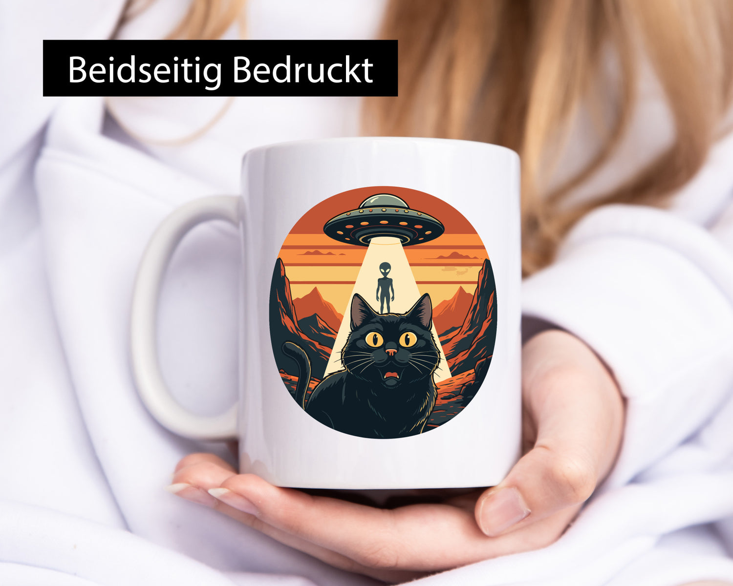 Ufo | Verrückte Katze Aliens Geschenk Tierliebhaber Humor lustiger Spruch Tasse