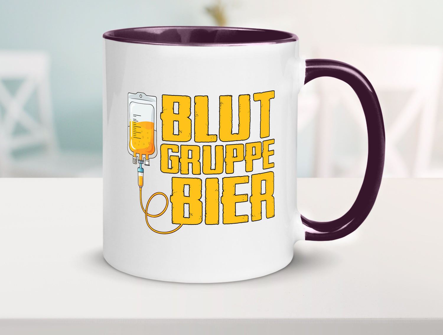 Blutgruppe Bier | Saufen Trinken Biertrinker Humor Geschenkidee Tasse