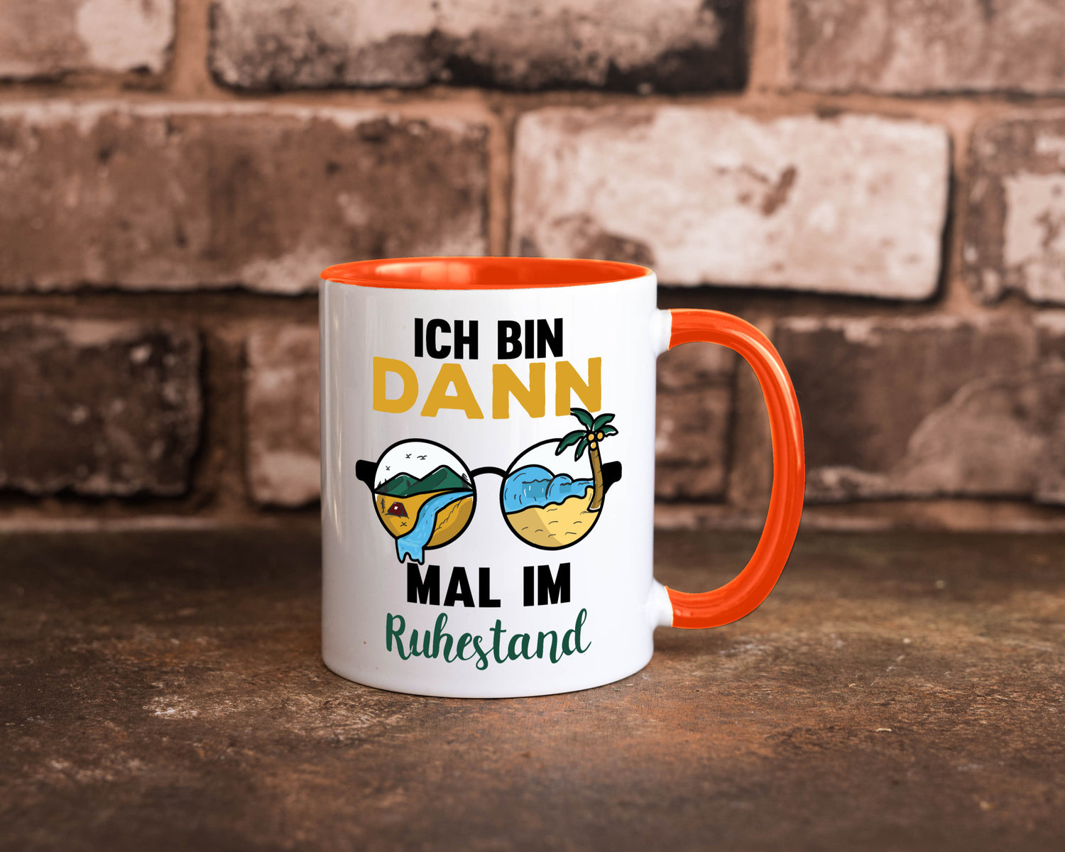 Bin dann mal im Ruhestand | Sonnenbrille Palme Meer lustig Jubiläum Geschenk