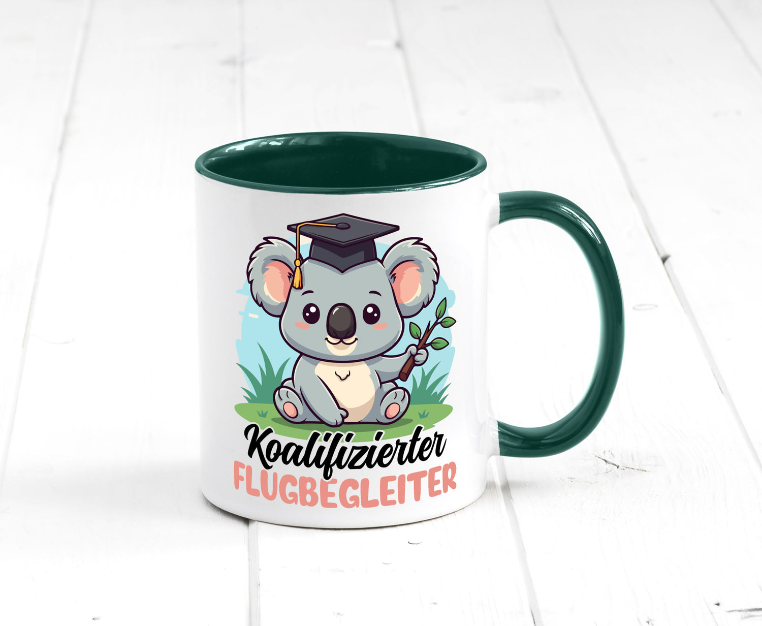 Koalifizierter Flugbegleiter | Steward Flughafen Geschenkidee Humor Tasse