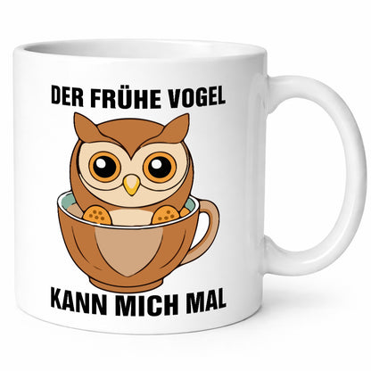 Der frühe Vogel kann mich mal | Eule Morgenmuffel v2 lustiger Spruch Geschenk