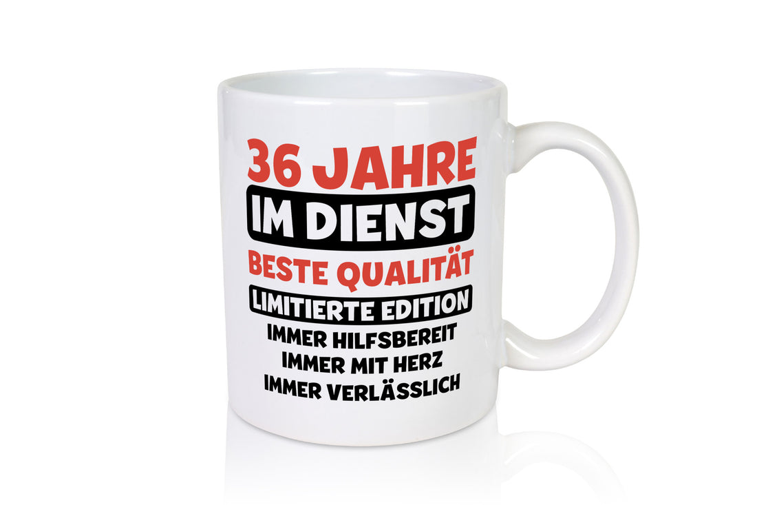 36 Jahre im Dienst | Jubiläum Arbeit v3 Humor Kollegen Büro Geschenkidee Tasse