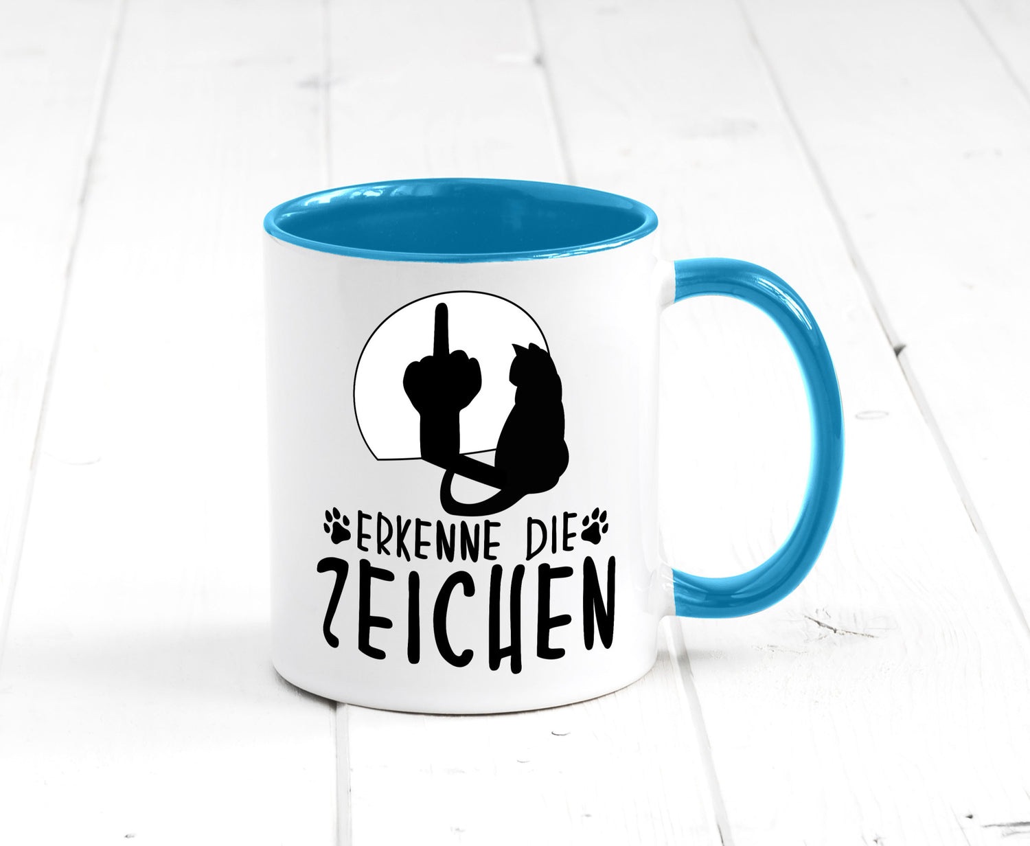 Erkenne die Zeichen | Katze Humor Tierliebhaber Geschenkidee Tasse