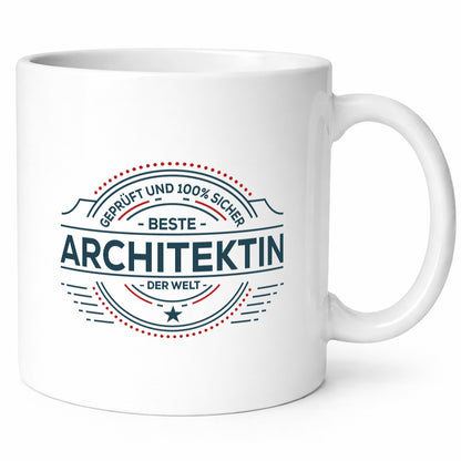 Geprüft und sicher: Architektin | Architektur Büro Humor Arbeit Kollegen