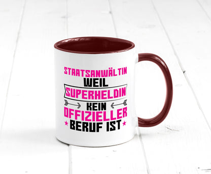 Superheldin Staatsanwältin | Anwältin Humor Geschenkidee Tasse