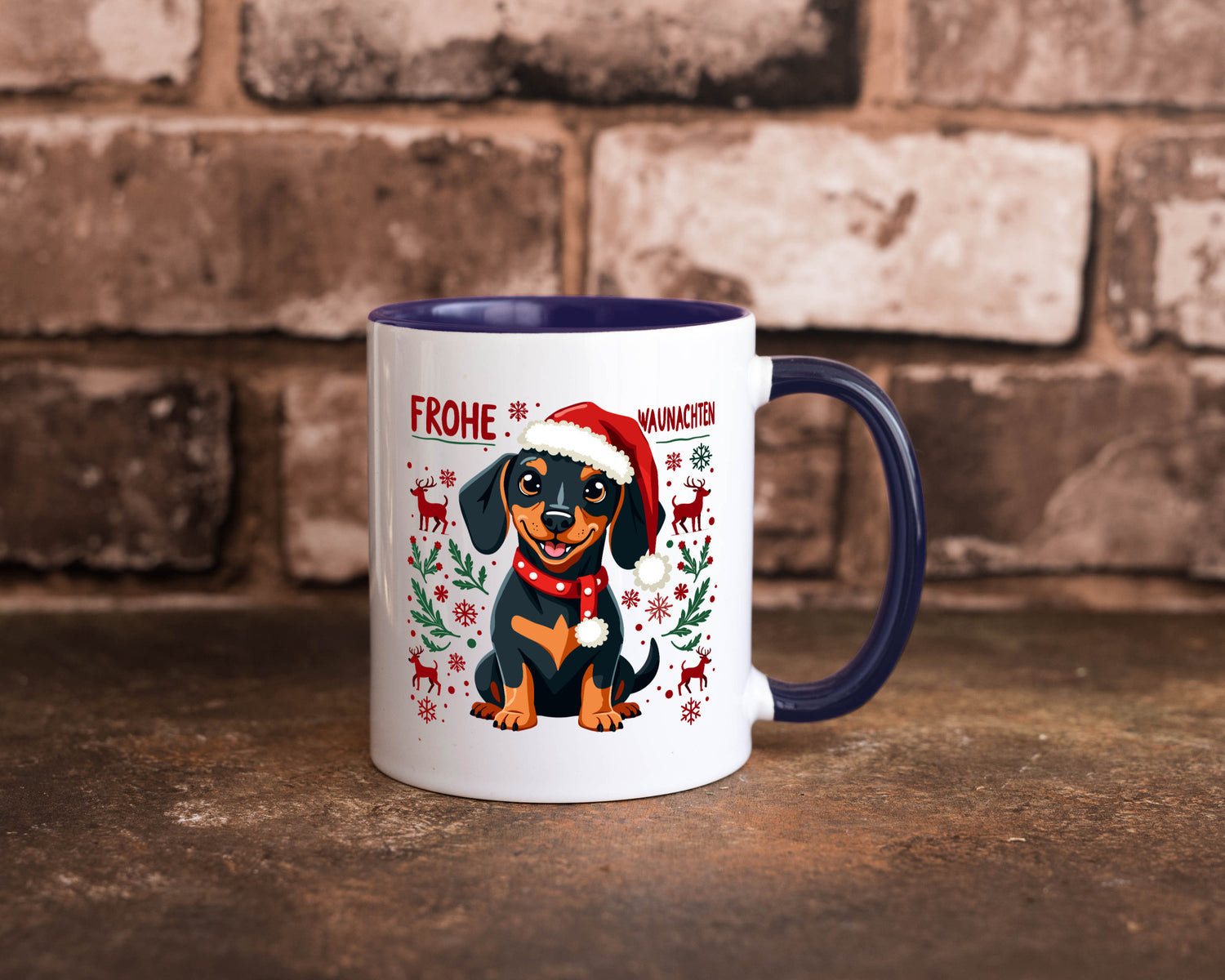 Frohe Waunachten | Ugly Christmas Weihnachtshund v2 Humor Tierliebhaber