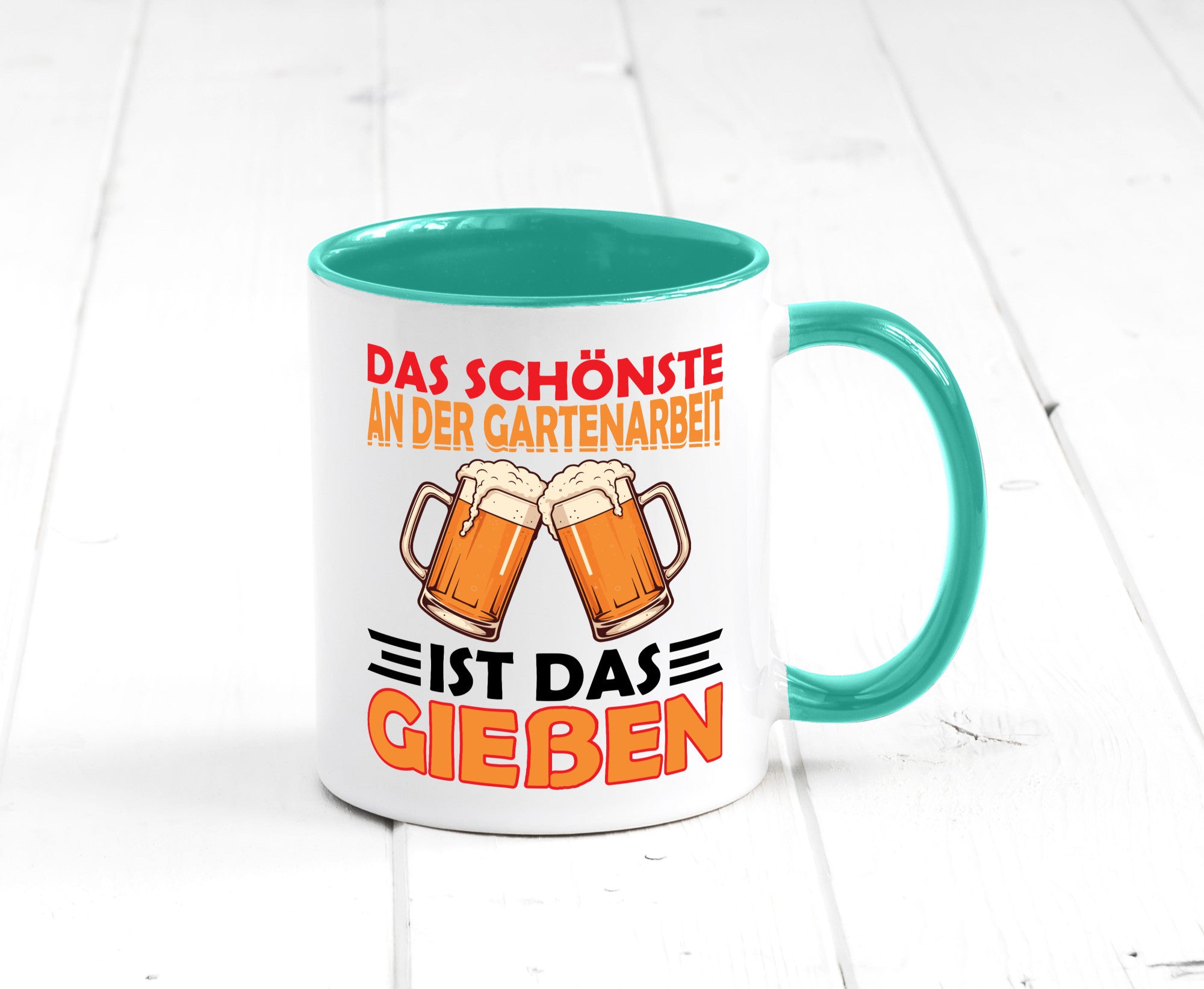 Das schönste an gartenarbeit ist Gießen | Biertrinker Geschenkidee Arbeit