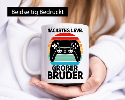 Nächstes level | Großer Bruder Game Zocken v2 Humor Geschenkidee Tasse