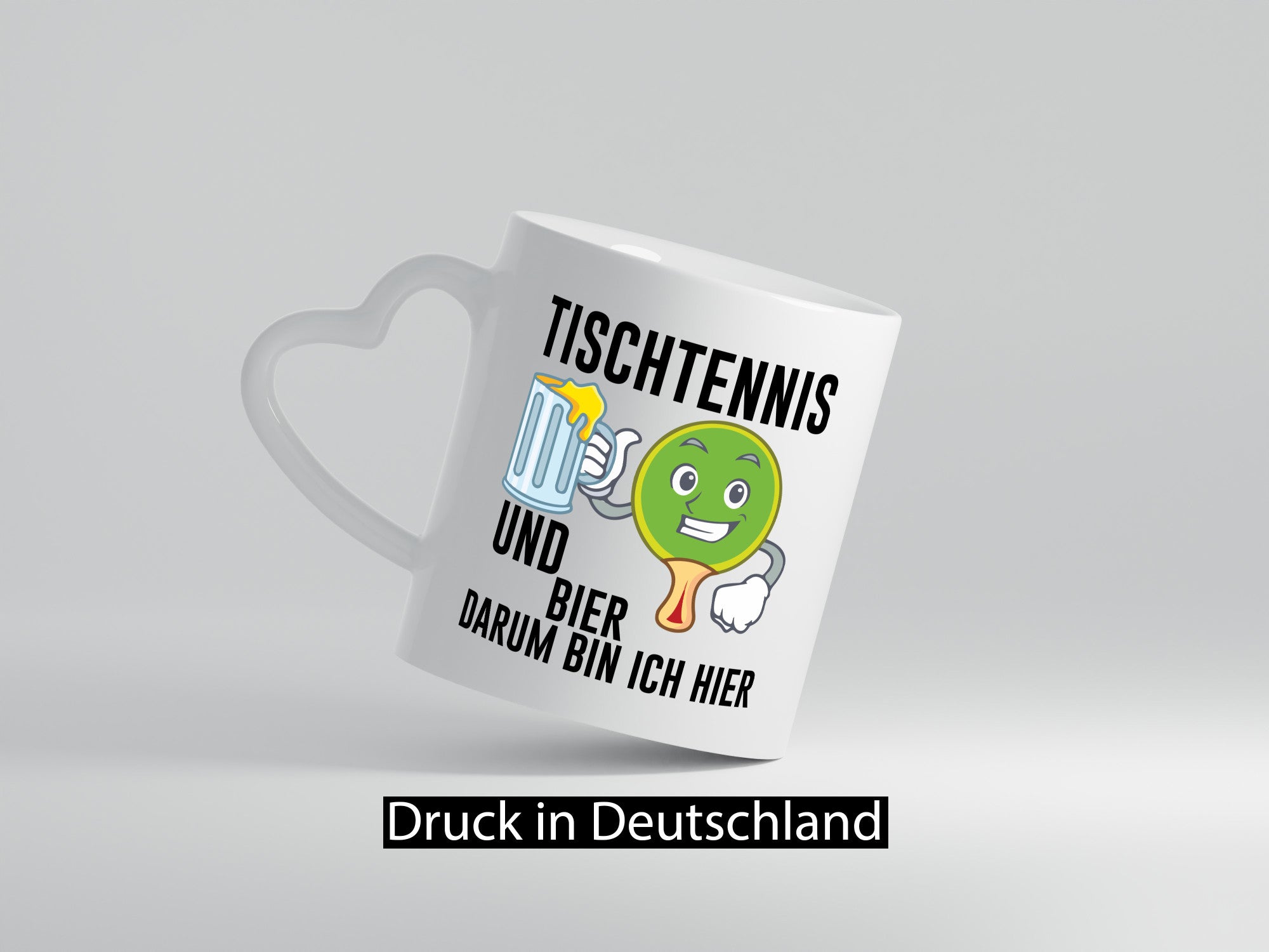 Tischtennis und Bier darum bin ich hier | Geschenk Humor Geschenkidee lustiger