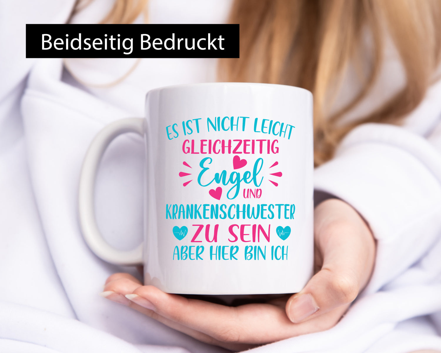 Gleichzeitig Engel und Krankenschwester | Herzschlag Humor Geschenkidee Tasse