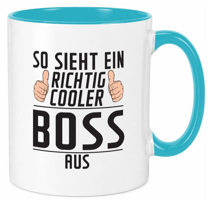 Richtig Cooler Boss | Führungskraft Vorgesetzter lustiger Spruch Geschenk Humor Tasse