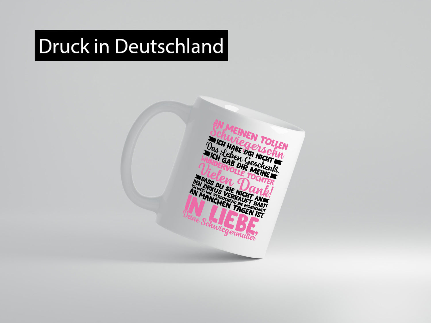 An meinen tollen Schwiegersohn vl9 lustig Familie Geschenkidee Geschenk Tasse