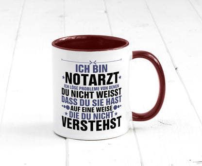 Löse Probleme: Notarzt | Arzt v2 Geschenkidee Humor Tasse