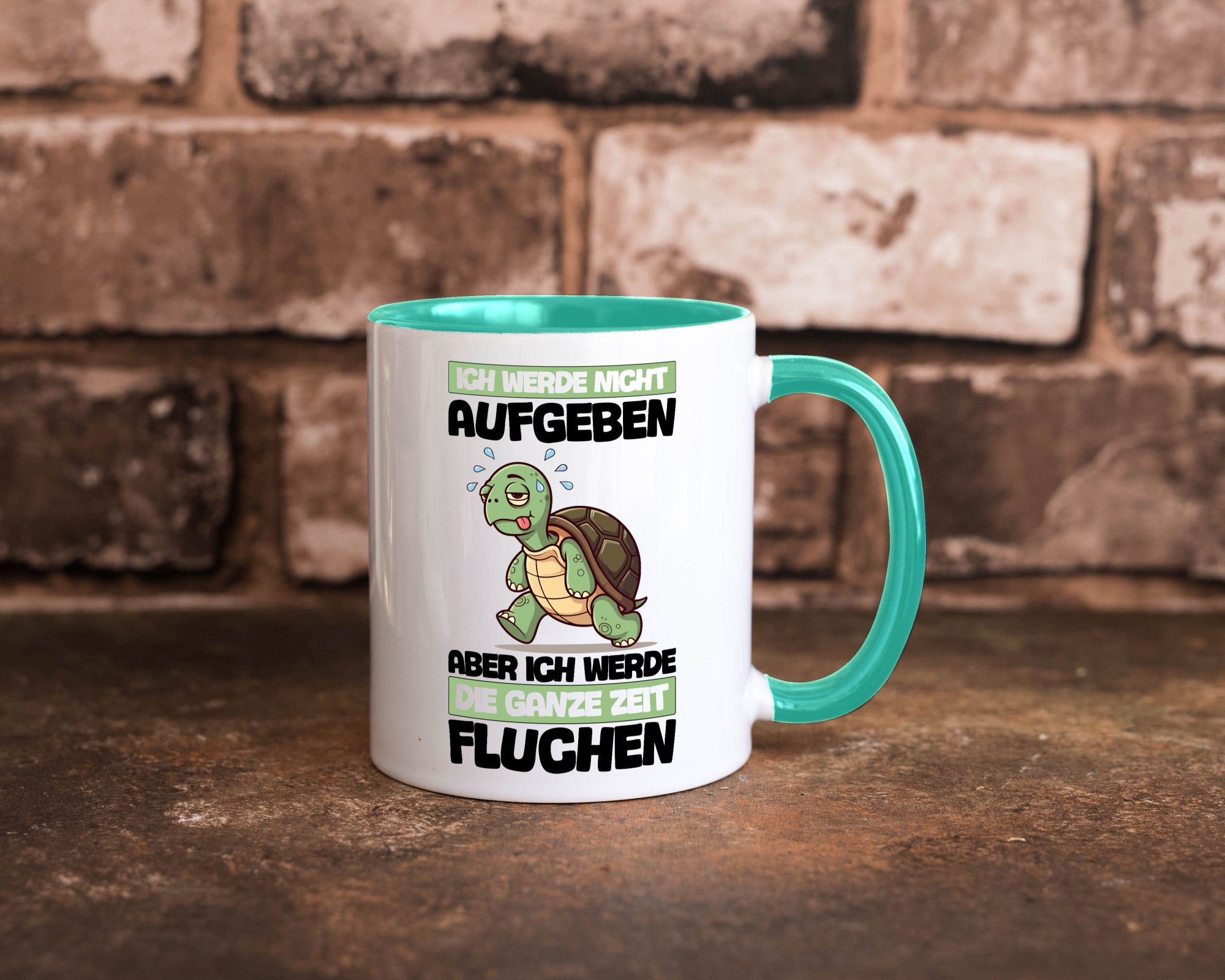 Ich geb nicht auf werde aber fluchen | Schildkröte Joggen v2 Humor Geschenkidee