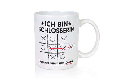 Löse Probleme: Schlosserin | Schlosserei Humor Geschenkidee Tasse