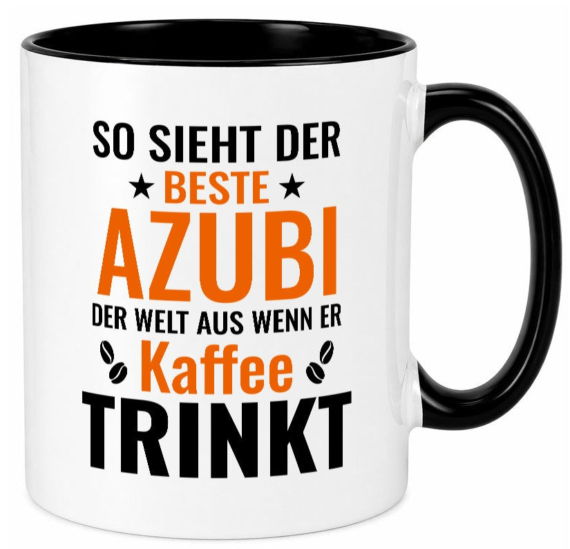 Kaffee trinkt: Azubi | Ausbildung Lehre Lehrling Geschenkidee Humor Tasse