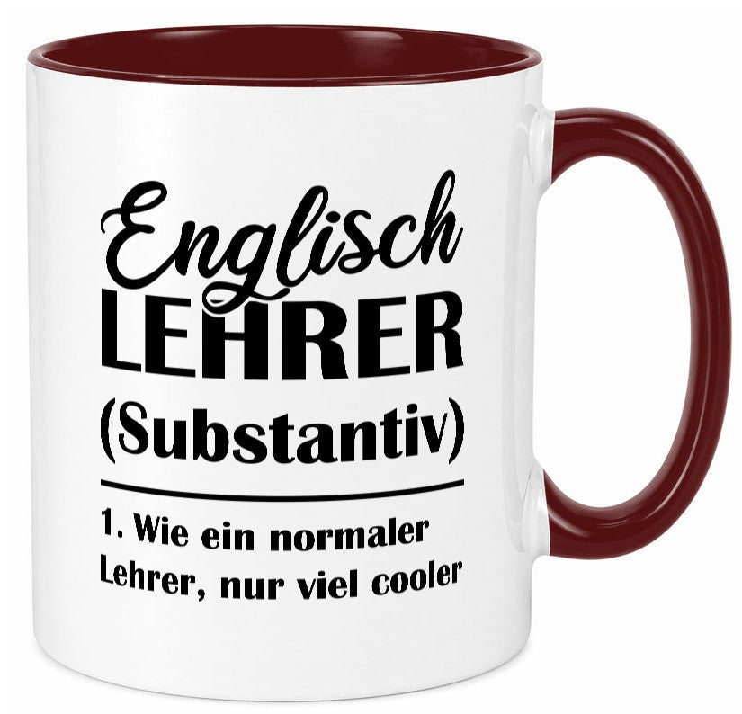 Englisch Lehrer, normal, nur viel cooler Geschenk Humor Geschenkidee lustiger Tasse