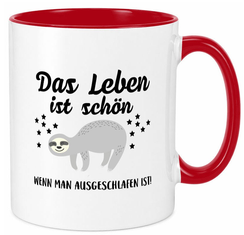 Schön ausgeschlafen | Morgenmuffel Motiv müde Geschenkidee Humor Tasse