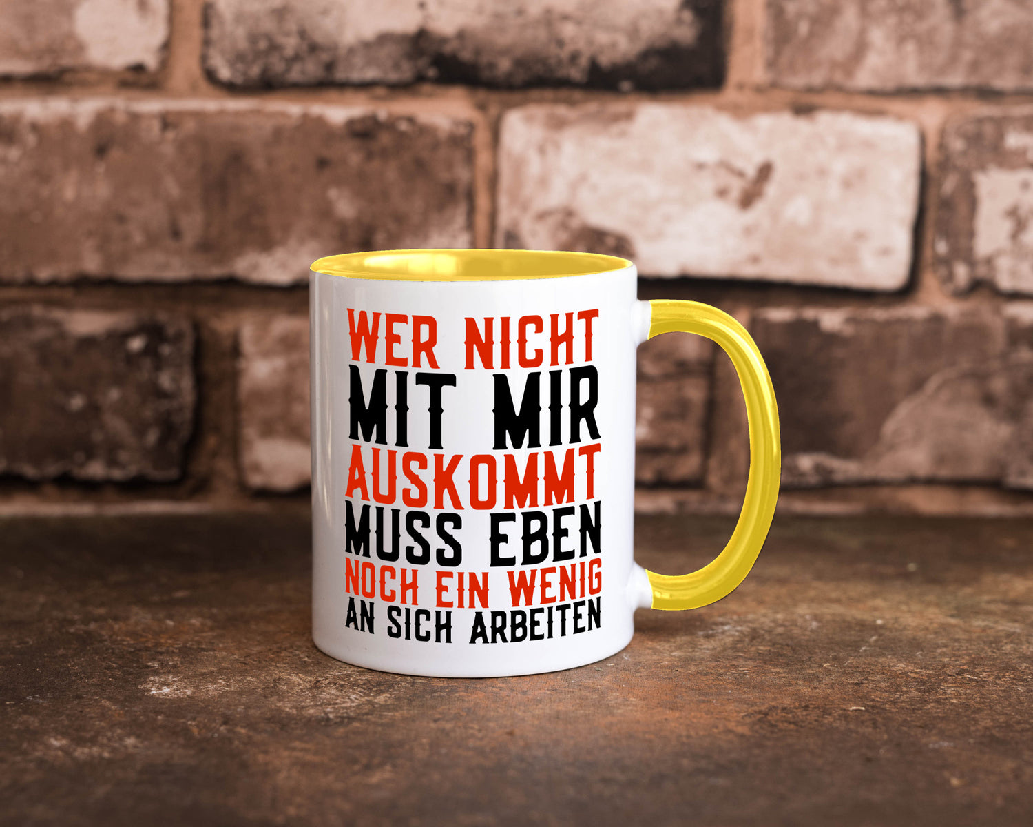 Wer nicht mit mir auskommt | Selbstbewusst witziger Spruch Geschenkidee Humor
