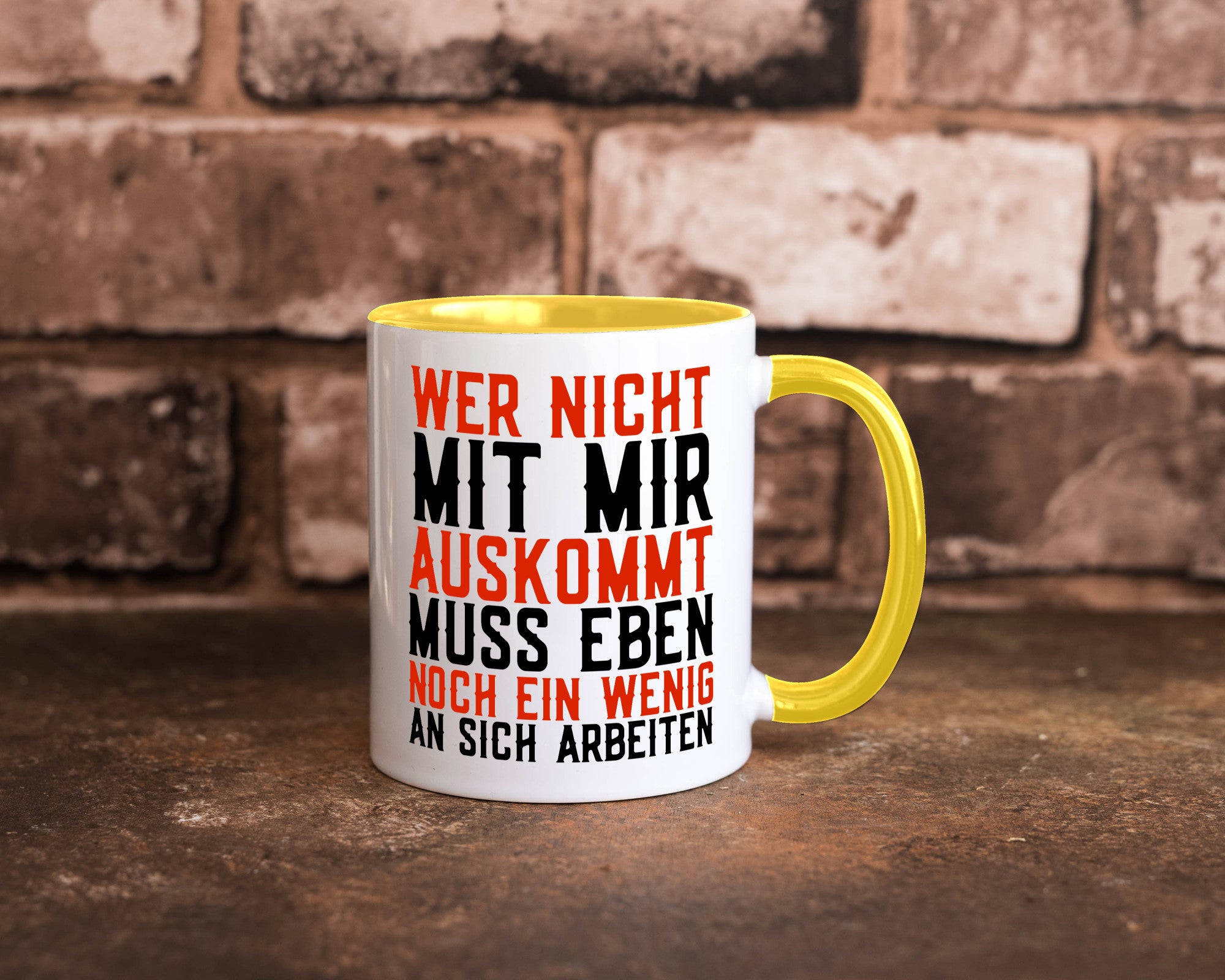 Wer nicht mit mir auskommt | Selbstbewusst witziger Spruch Geschenkidee Humor