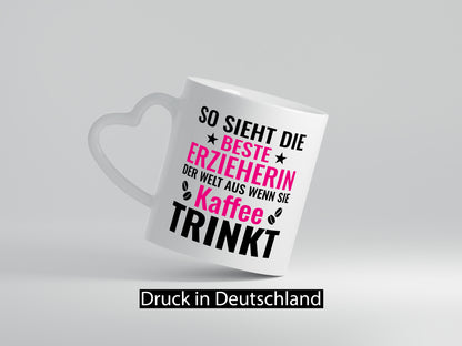 Kaffee trinkt: Erzieherin | Pädagogin Schule Geschenkidee Humor Tasse