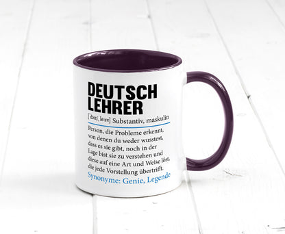 Deutschlehrer Spruch | Lehrer Schule Humor lustig Geschenkidee Geschenk Tasse