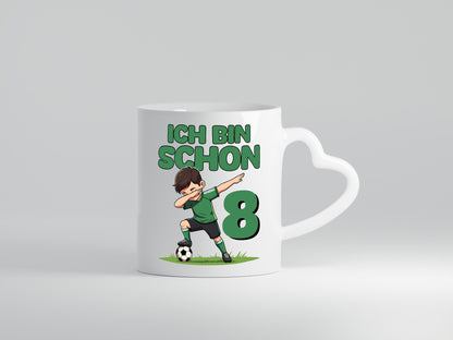 8. Geburtstag | 8 Jahre Fußballer Humor Geschenkidee Tasse