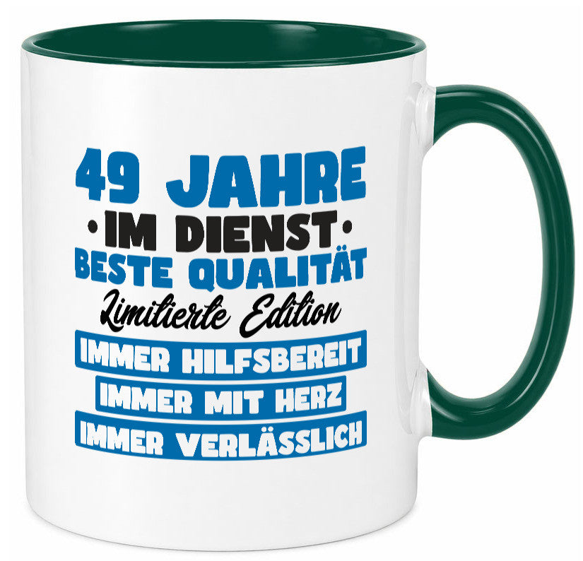 49 Jahre im Dienst | Jubiläum Arbeit v7 Humor Kollegen Büro Geschenkidee Tasse