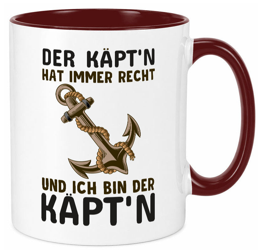 Der Kapitän | Käpt?n Tasse Schifffahrer Boot lustig Humor Geschenkidee Geschenk