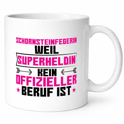 Superheldin Schornsteinfegerin | Kaminkehrer Handwerk Humor Geschenkidee Tasse