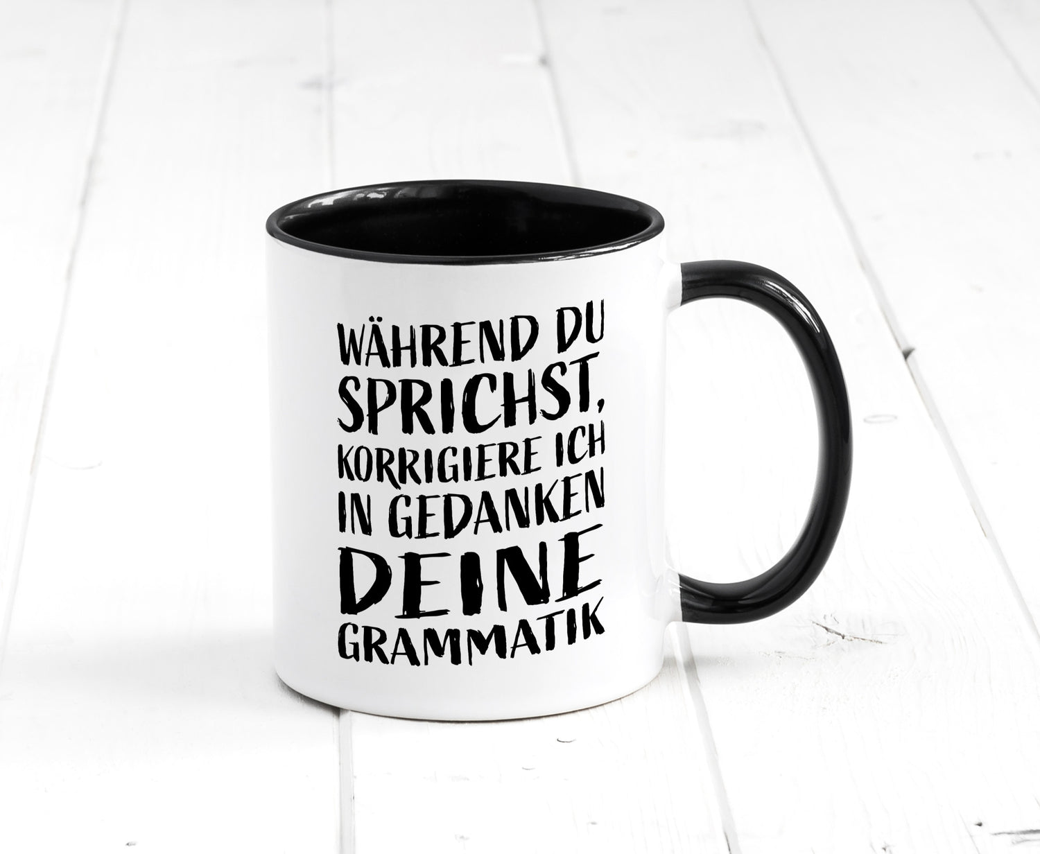 Während du sprichst, Grammatik korrigieren lustiger Spruch Geschenk Humor