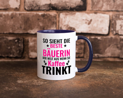 Kaffee trinkt: Bäuerin | Bauernhof Landwirtschaft Geschenk Humor Geschenkidee