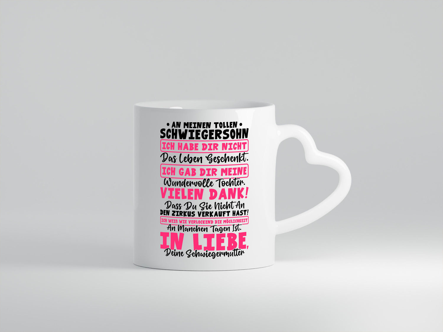 An meinen tollen Schwiegersohn vl5 Geschenkidee Familie Humor Tasse