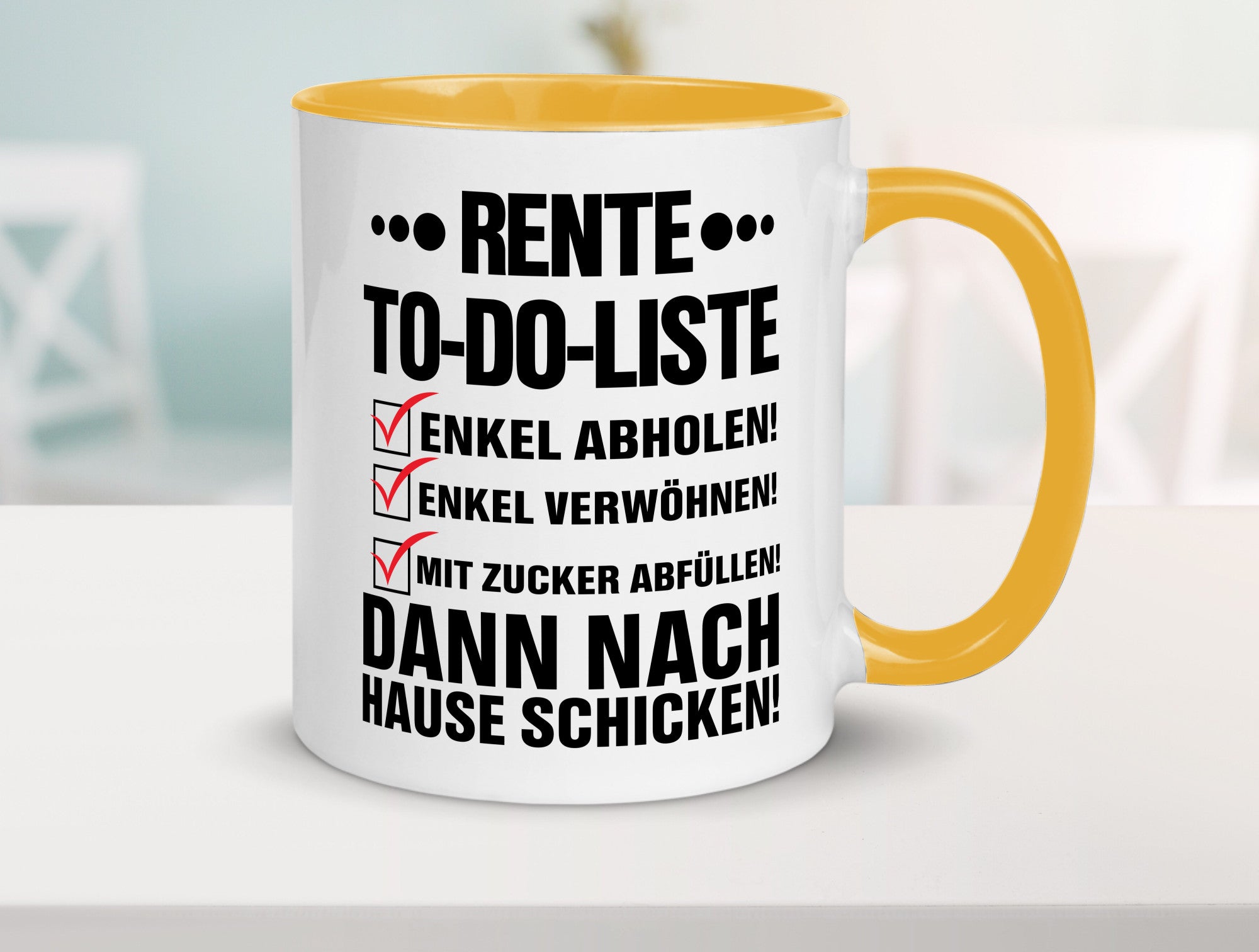 Rente To-Do-Liste | Rentner Tasse Enkel verwöhnen Geschenk Ruhestand Jubiläum