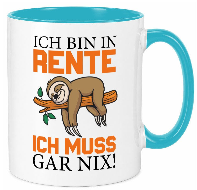 Ich bin in Rente lustig Humor Geschenkidee Geschenk Tasse