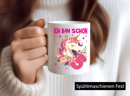 5. Geburtstag | 5 Jahre Einhorn Mädchen Humor Geschenkidee Tasse