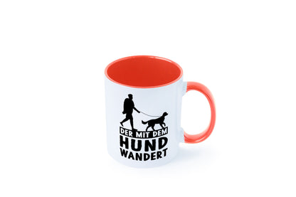 Der mit dem Hund wandert | Mensch Geschenkidee Tierliebhaber Humor Tasse