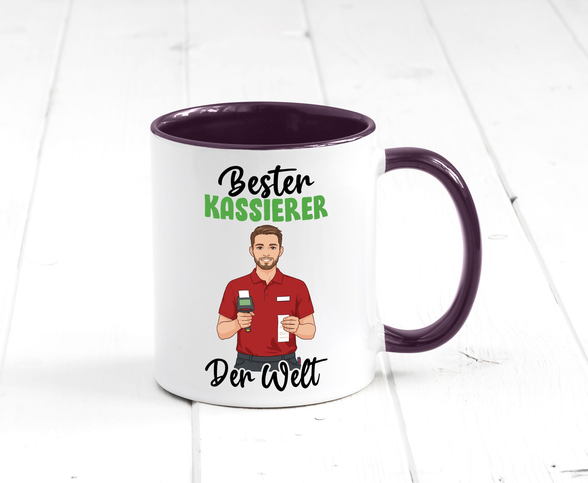 Bester Kassierer v2 Geschenkidee Humor Tasse