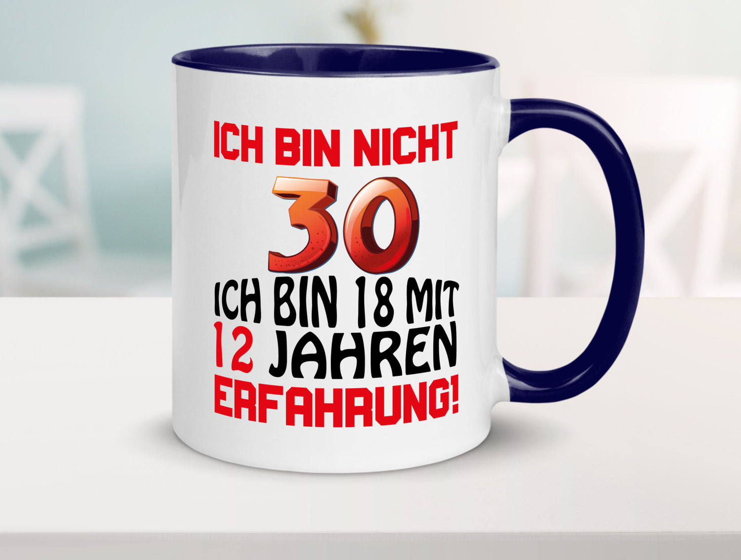 Ich bin nicht 30. lustiger Spruch Geschenk Humor Geschenkidee Tasse