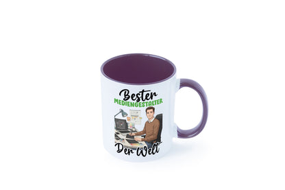 Bester Mediengestalter | Medien v2 Geschenk Humor Geschenkidee lustiger Spruch Tasse