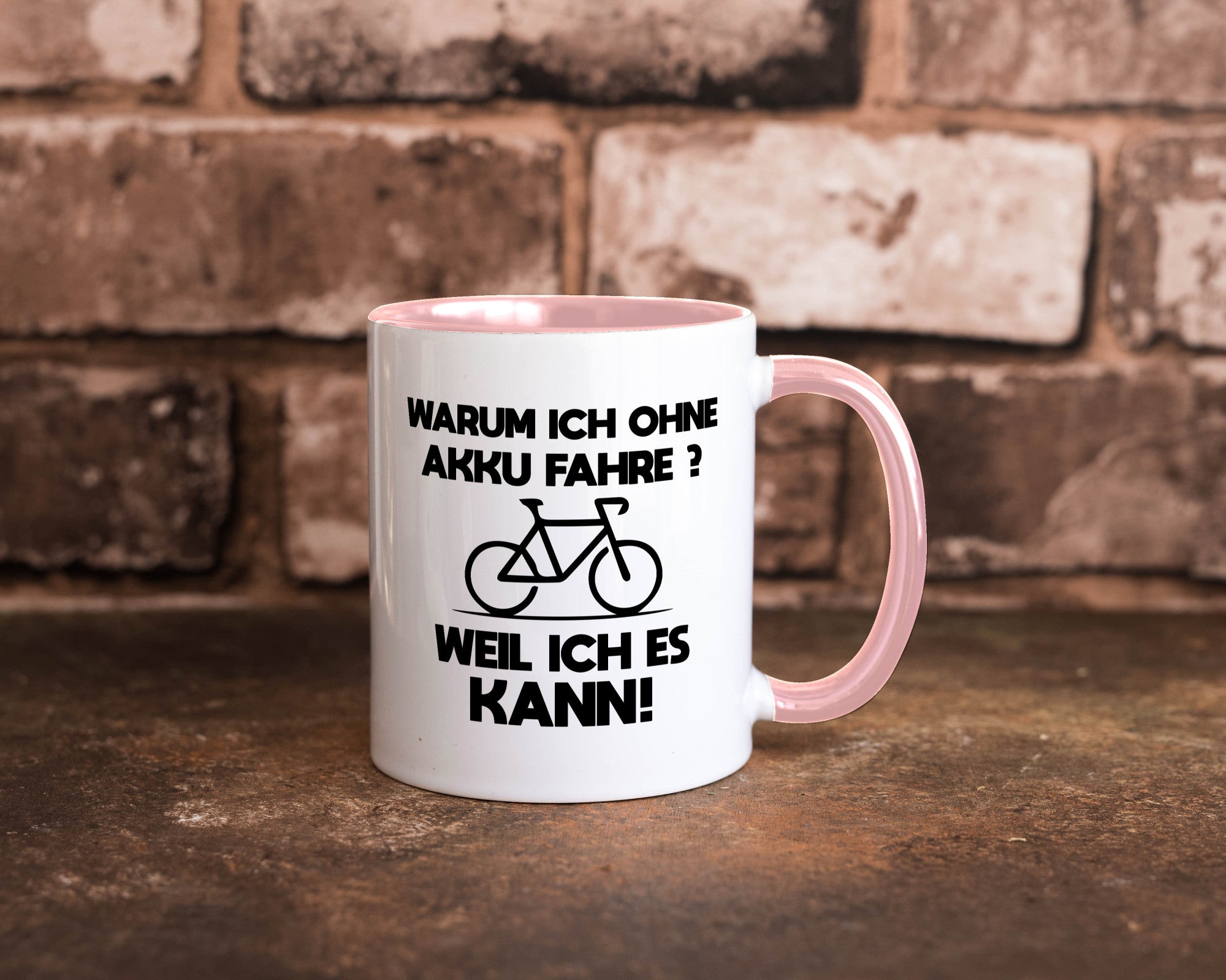 Warum ich ohne Akku fahre weil ichs kann | Radfahren Geschenk Humor