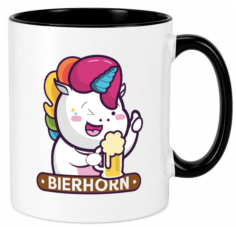 Bierhorn | Einhorn Bierglas Geschenk Humor Geschenkidee lustiger Spruch Tasse